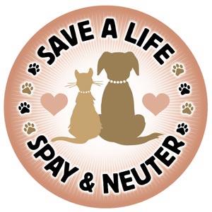 Save a life graphic - spay or neuter