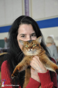 Summer and Janiss at the cat show